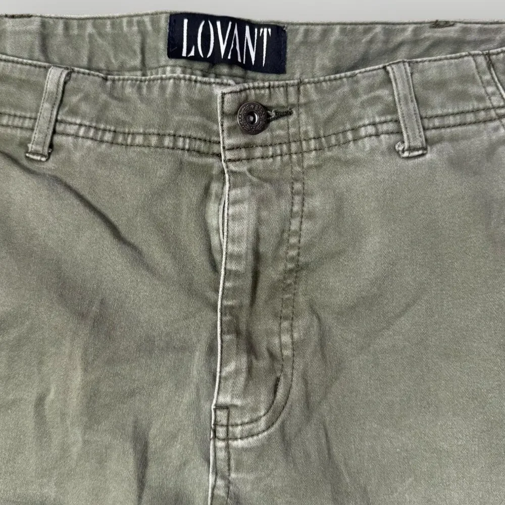 Lovant Men’s Patchwork Cargo Pants Wide Leg  Deconstructed Y2K Style - Picture 4 of 11